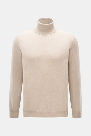 Aida Barni  - Herren - Cashmere Rollkragenpullover sand meliert