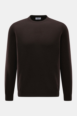 Aida Barni  - Herren - Cashmere Rundhalspullover dunkelbraun
