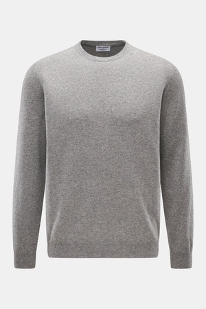 Aida Barni  - Herren - Cashmere Rundhalspullover grau meliert