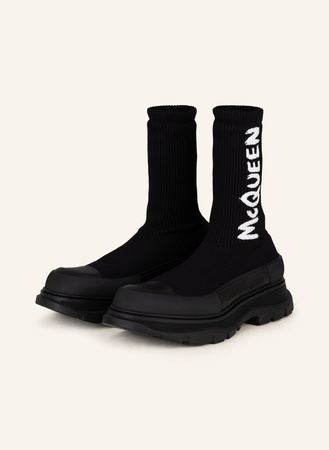 Alexander McQueen  Boots schwarz beige