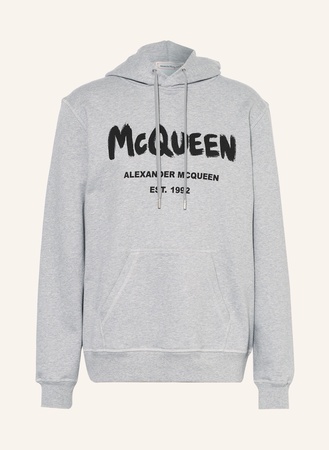 Alexander McQueen  Oversized-Hoodie grau braun