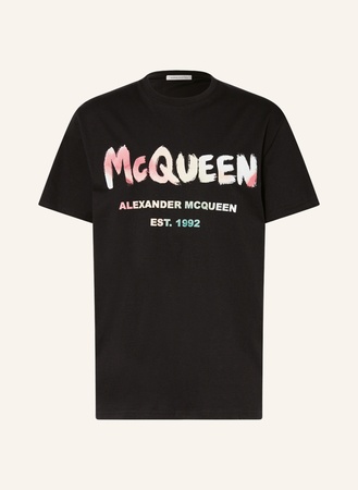 Alexander McQueen  Oversized-Shirt schwarz beige