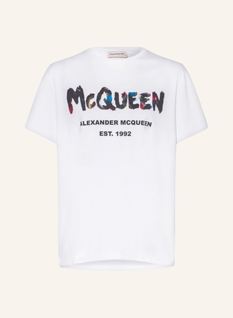 Alexander McQueen  T-Shirt weiss grau