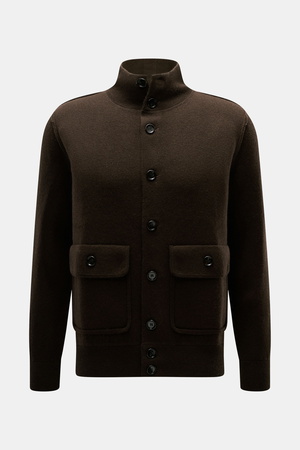 Allude - Herren - Cardigan dunkelbraun