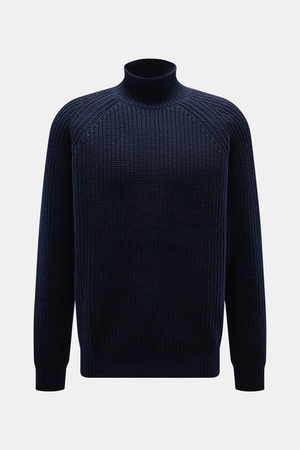 Allude - Herren - Mock Neck Pullover navy