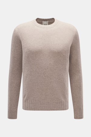 Allude - Herren - Rundhalspullover beige meliert