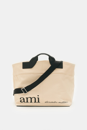 AMI  Paris - Herren - Canvas-Shopper beige grau