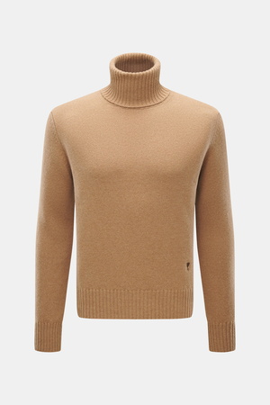 AMI  Paris - Herren - Cashmere Rollkragenpullover hellbraun