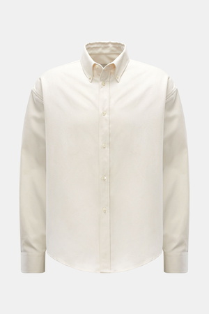 AMI  Paris - Herren - Flanellhemd Button-Down-Kragen offwhite