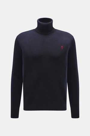 AMI  Paris - Herren - Merino Rollkragenpullover navy