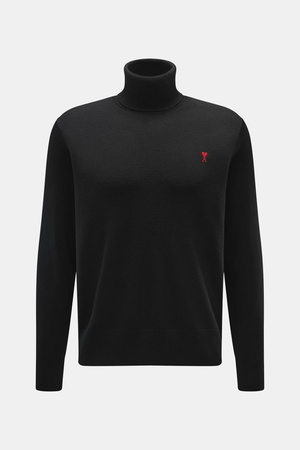 AMI  Paris - Herren - Merino Rollkragenpullover schwarz