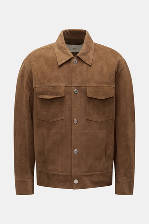 AMI  Paris - Herren - Velourslederjacke hellbraun