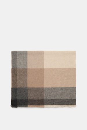 Brunello Cucinelli  - Herren - Schal beige/grau/anthrazit kariert