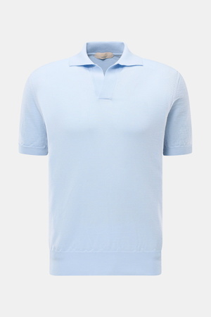 Aurélien  - Herren - Kurzarm-Strickpolo 'Cashwool' hellblau