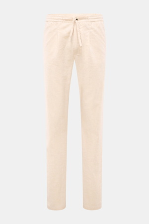 Aurélien  - Herren - Leinen-Jogpants creme meliert