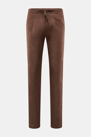 Aurélien  - Herren - Leinen-Jogpants dunkelbraun