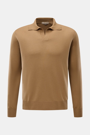 Aurélien  - Herren - Strickpolo 'Cashwool' hellbraun
