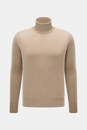 B.F. Knitwear  - Herren - Cashmere Rollkragenpullover beige