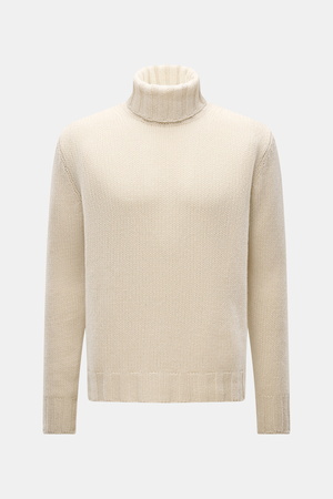 B.F. Knitwear  - Herren - Cashmere Rollkragenpullover creme