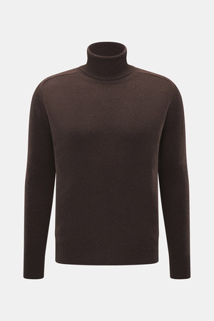 B.F. Knitwear  - Herren - Cashmere Rollkragenpullover dunkelbraun