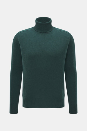 B.F. Knitwear  - Herren - Cashmere Rollkragenpullover dunkelgrün