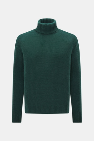 B.F. Knitwear  - Herren - Cashmere Rollkragenpullover dunkelgrün