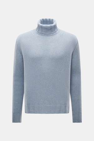 B.F. Knitwear  - Herren - Cashmere Rollkragenpullover hellblau meliert