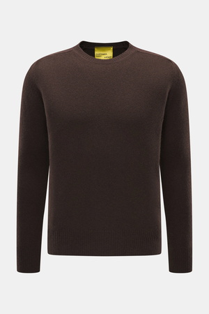 B.F. Knitwear  - Herren - Cashmere Rundhalspullover dunkelbraun