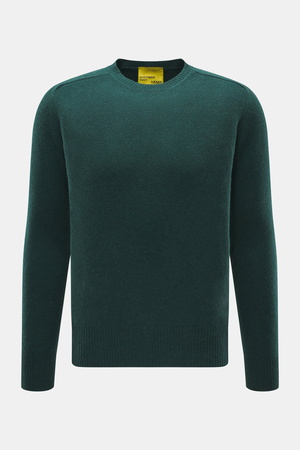B.F. Knitwear  - Herren - Cashmere Rundhalspullover dunkelgrün