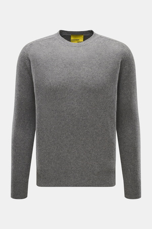 B.F. Knitwear  - Herren - Cashmere Rundhalspullover grau meliert