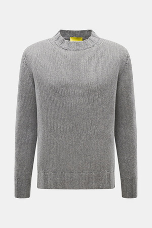 B.F. Knitwear  - Herren - Cashmere Rundhalspullover grau meliert