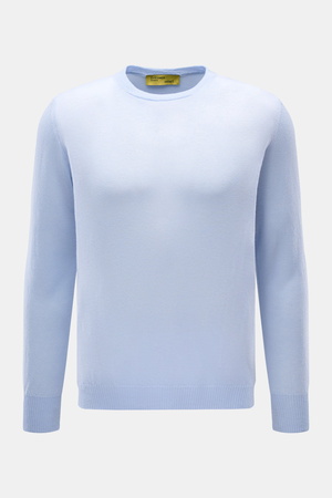 B.F. Knitwear  - Herren - Cashmere Rundhalspullover hellblau