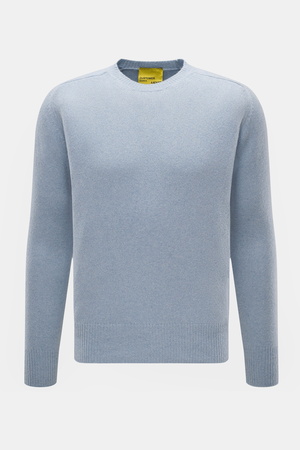 B.F. Knitwear  - Herren - Cashmere Rundhalspullover hellblau meliert