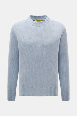 B.F. Knitwear  - Herren - Cashmere Rundhalspullover hellblau meliert