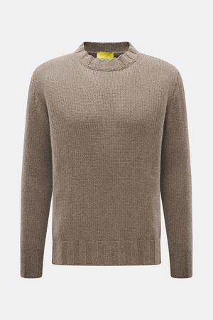 B.F. Knitwear  - Herren - Cashmere Rundhalspullover taupe