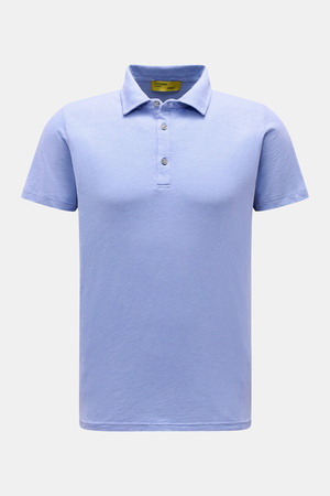 B.F. Knitwear  - Herren - Jersey-Poloshirt blau meliert