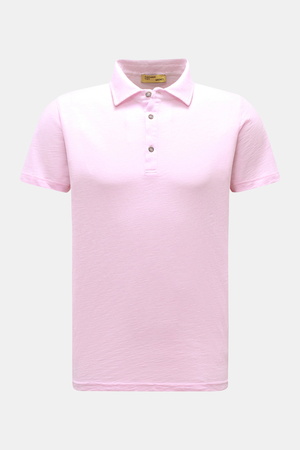 B.F. Knitwear  - Herren - Jersey-Poloshirt rosé meliert
