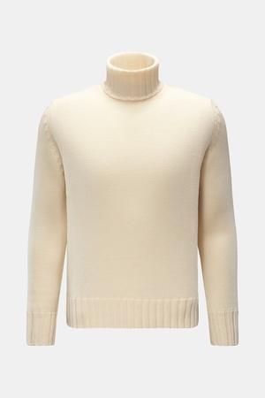 B.F. Knitwear  - Herren - Merino Rollkragenpullover creme