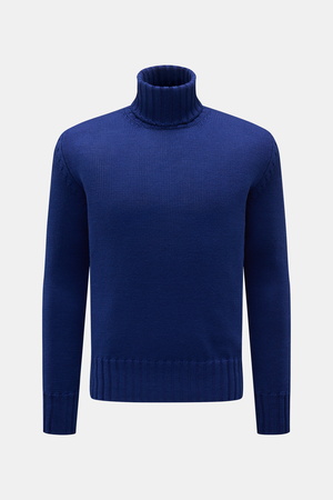 B.F. Knitwear  - Herren - Merino Rollkragenpullover dunkelblau