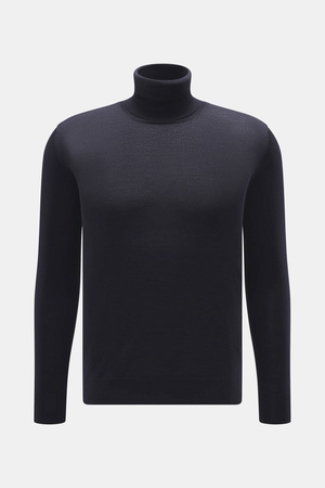 B.F. Knitwear  - Herren - Merino Rollkragenpullover navy