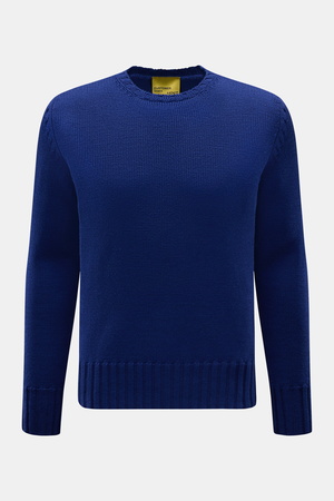 B.F. Knitwear  - Herren - Merino Rundhalspullover dunkelblau