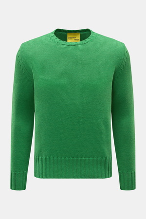 B.F. Knitwear  - Herren - Merino Rundhalspullover grün