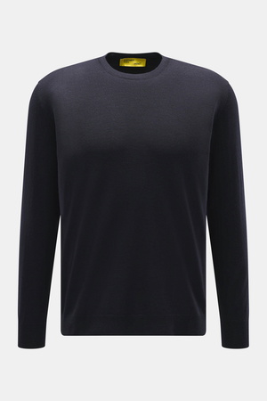 B.F. Knitwear  - Herren - Merino Rundhalspullover navy
