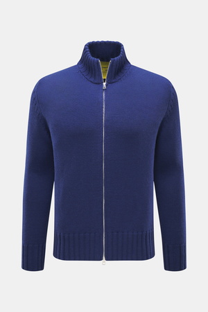 B.F. Knitwear  - Herren - Merino Strickjacke dunkelblau