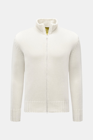 B.F. Knitwear  - Herren - Merino Strickjacke offwhite