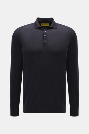 B.F. Knitwear  - Herren - Merino Strickpolo navy