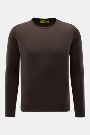B.F. Knitwear  - Herren - Rundhalspullover dunkelbraun