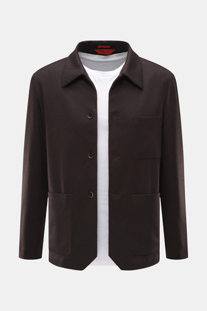 Barena  Venezia - Herren - Cashmere Overshirt dunkelbraun