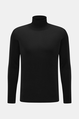 Barena  Venezia - Herren - Merino Feinstrick-Rollkragenullover schwarz