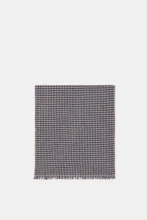 19 Andrea’s 47  - Herren - Cashmere Schal navy/beige gemustert